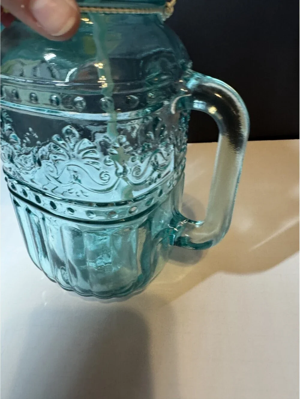Pioneer Woman Teal Mason Jar Drinking Glass W/Lid & Straw 32 OZ NWT Cassie